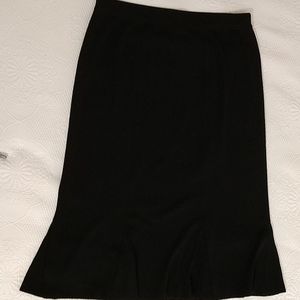 Exclusively Misook Black Flared Skirt S